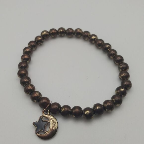 Antique styled crescent moon‎ bracelet B1314 - Picture 1 of 2